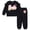 Jet Black, variant on Barbie Toddler Girls' 2-Piece Fleece Sweatshirt and Joggers Set Blush Pink