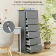 thumbnail image 6 of Giantex 6 Dresser Chest, Free Standing Wooden Storage Cabinet, Tall Dresser Clothes Organizer, Grey, 6 of 9