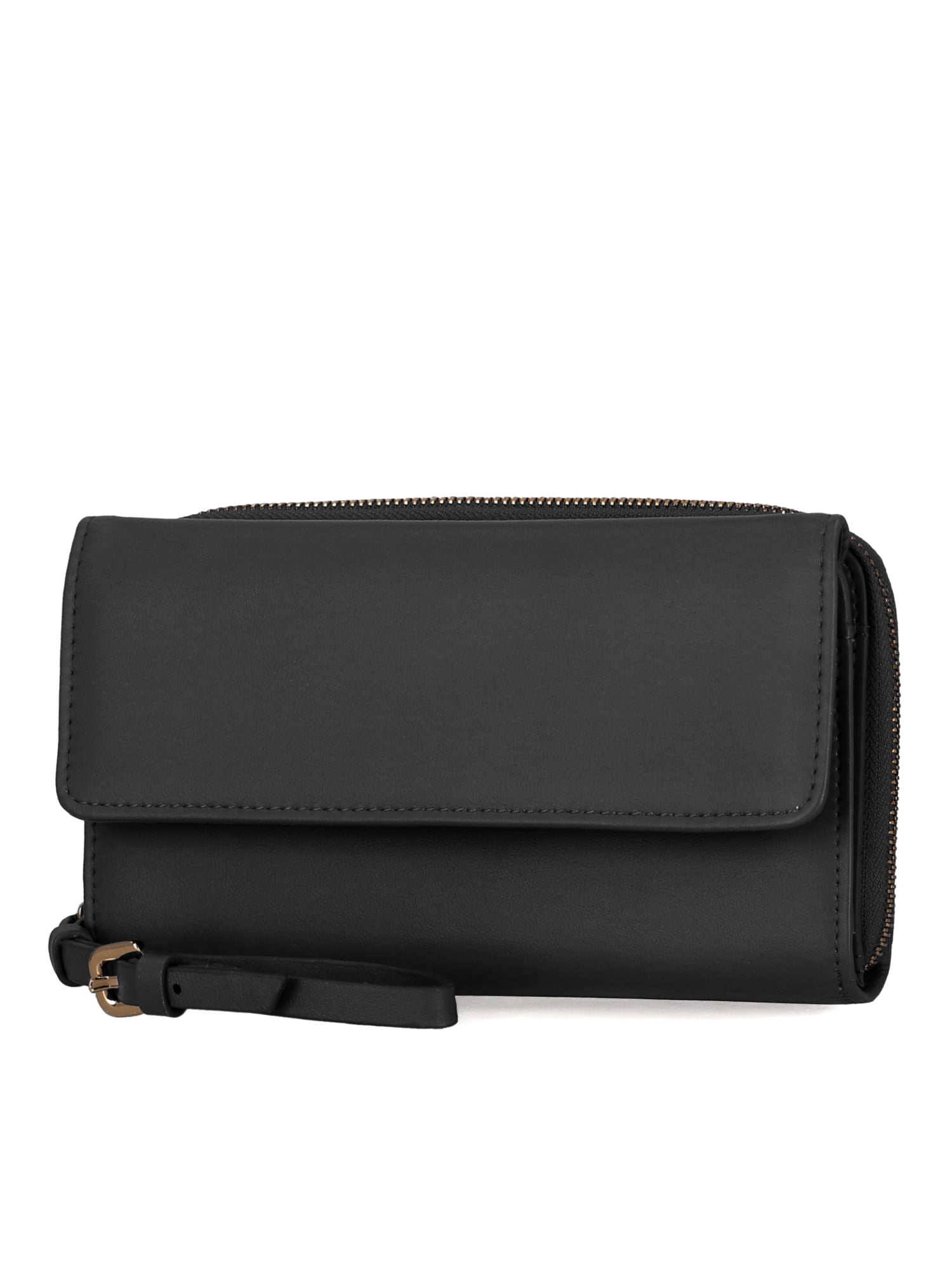 Time and Tru Women's Ainsley Bulk Clutch, Solid Black