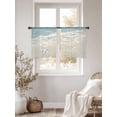 thumbnail image 3 of Blue Coastal Crabs Sheer Curtains 45 Inch Length 2 Panels Set, Summer Beach Ocean Abstract Art Voile Window Treatment Rod Pocket Small Kitchen Curtains Drapes for Bedroom 52"x45"x2, 3 of 7