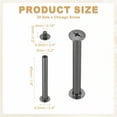 thumbnail image 2 of Uxcell 20 Juegos de Remaches Chicago Tornillos M5x45mm Metal Cabeza Phillips Post Clavo Remache Conectores para DIY Cinturón de Cuero Bolsa Artesanía Encuadernación de Libros, Negro, 2 of 7