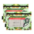 thumbnail image 2 of Lovely Frogs 2 Pack Pencil Pouch for 3 Ring Binder Smooth Zipper Folders with Pockets Clear Window Pencil Case, 2 of 6