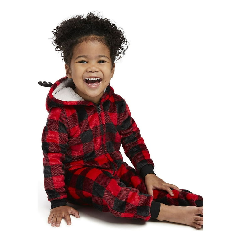 Red buffalo plaid baby pajamas sales