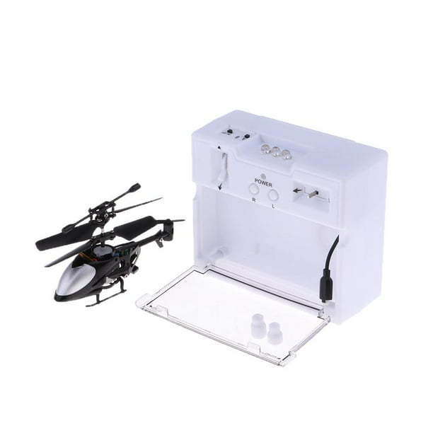 Helicóptero RC de 2 canales con control remoto para interiores negro