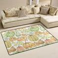 thumbnail image 2 of SKYSONIC 72x48in Watercolor Pumpkins Area Rug, Autumn Harvest Non-Slip Floor Carpet for Indoor Living Dining Room and Bedroom Area, 2 of 5
