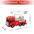 thumbnail image 3 of BINGLI Camion de Pompiers Échelle Lumineuse, Jouets de Camion de Pompiers Rouges pour Enfants avec Lumières, Sons, Tuyau de Pulvérisation d'Eau et Échelle Extensible, Jouets de Pompier Lumineux Pousser et Partir pour Enfants, 3 of 9