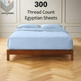 thumbnail image 2 of 21-INCH EXTRA DEEP POCKETS -Full Egyptian 300-TC Cotton 6-PC Sheet Set with 1 Fitted Sheet, 1 Oversized Flat Sheet 4 Pillowcases - Light Blue, 2 of 7