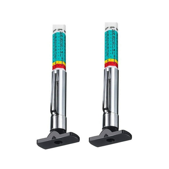 Sidaley Medidor de profundidad de neumáticos de coche de 2 piezas, probador de neumáticos universal portátil, herramienta de medición Vehículos, repuestos y accesorios Mis