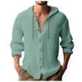 thumbnail image 1 of Chemise à Manches Longues pour Hommes Cardigan Décontracté de Vacances à Capuche, 1 of 5