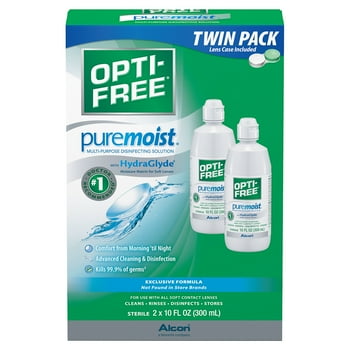 OPTI-FREE Puremoist Multi-purpose Contact Lens Solution, Twin Pack