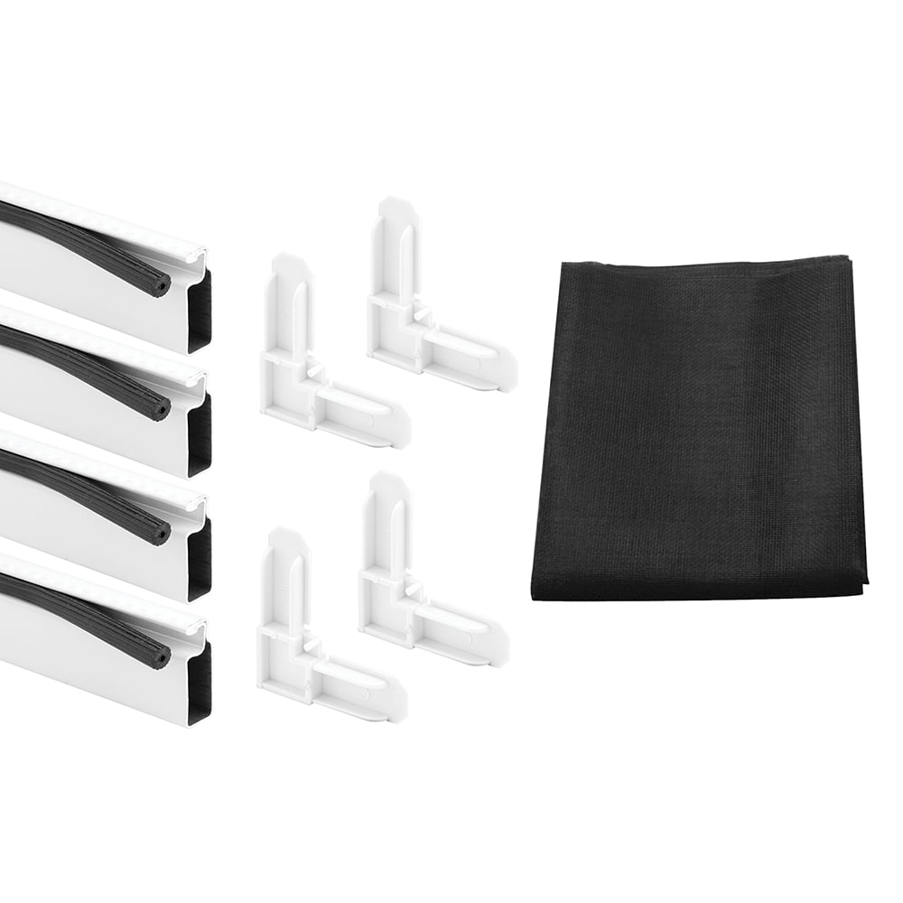 Photo 1 of (DENTED METAL ENDS) Screen Frame Kit, 7/16 in. x 3/4 in. x 36 in. x 36 in., Aluminum, White Finish, Includes Vinyl Spline and Square-Cut Corners (1-set)