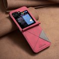 thumbnail image 5 of SaniMore for Samsung Galaxy Z Flip 5 (6.7" 2023) Case, PU Leather Skin Shockproof TPU Shell Business Vintage Cover Anti-drop Wear-resistant Cover for Samsung Galaxy Z Flip 5, Red, 5 of 6