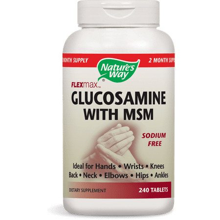 Nature's way flexmax glucosamine with msm tablets, sodium-free, 240 ct