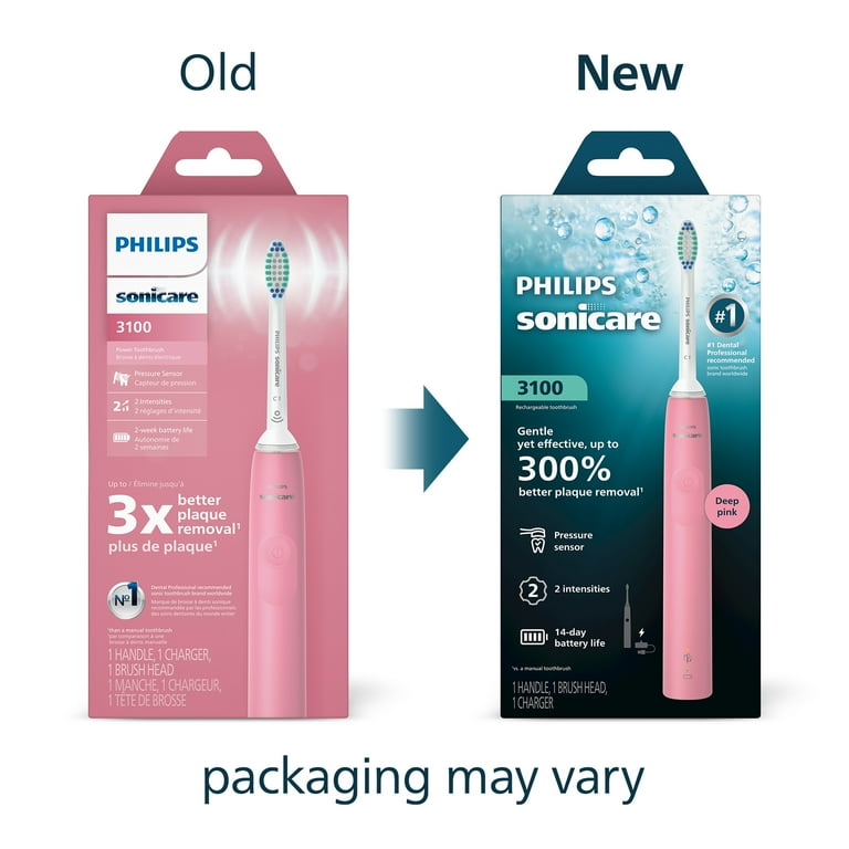 Philips Sonicare 3100 Adult Electric Toothbrush, Plaque Removing