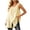 Beige(Tank Top), variant on Cotton Linen Sleeveless Tunic Top for Women with Side Slits Round Neck Summer Casual Loose Fit Tank Blouse