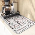 thumbnail image 1 of Coffee Mat Retro Coffee Bar Accessories for Coffee Maker Coffee Machine Coffee Pot Espresso Machine Dish Rack Absorbent Dish Drying Mat Dishes Drainer Pad 16 x 18 Inch, 1 of 6