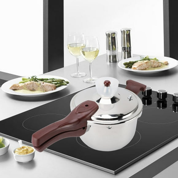 Stainless Steel Pressure Cooker, Large Capacity Efficient Cooking Pressure Canner Explosion Proof Stove Top Pressure Cooker Pot with Lid  Compatible with Gas and Induction Cooker