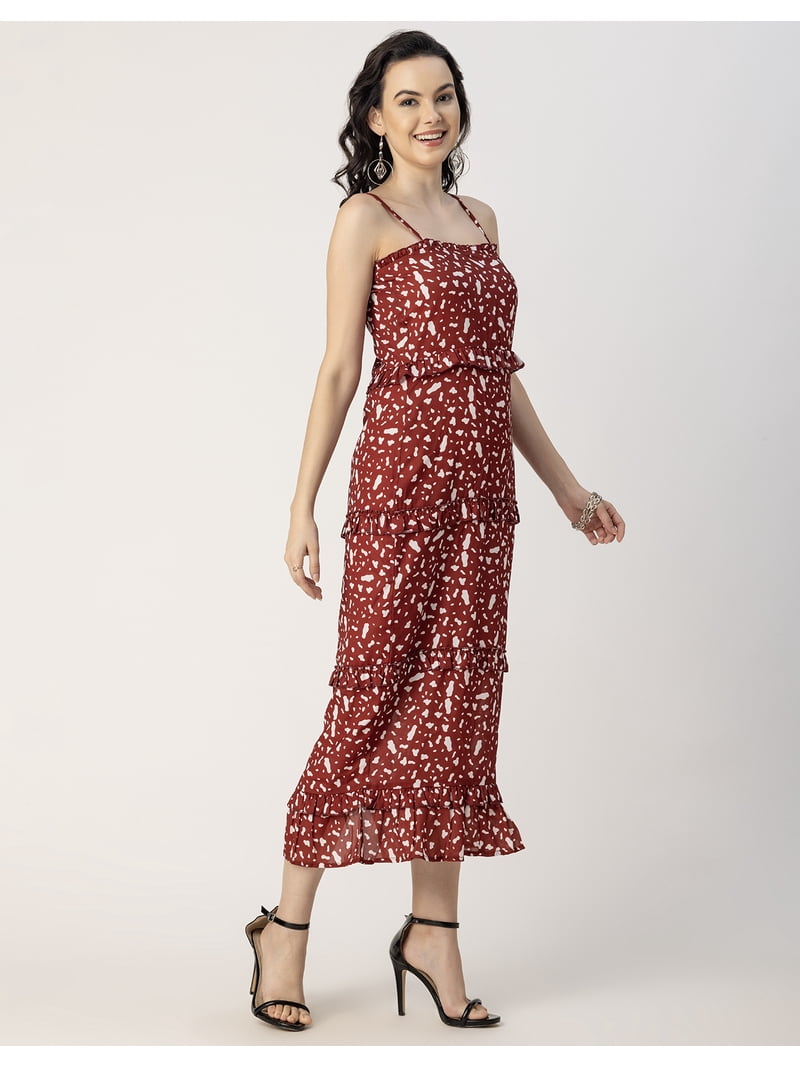 georgette sleeveless cocktail dress Moomaya Printed Georgette Sleeveless Bodycon Dress - Elegant Evening Dress