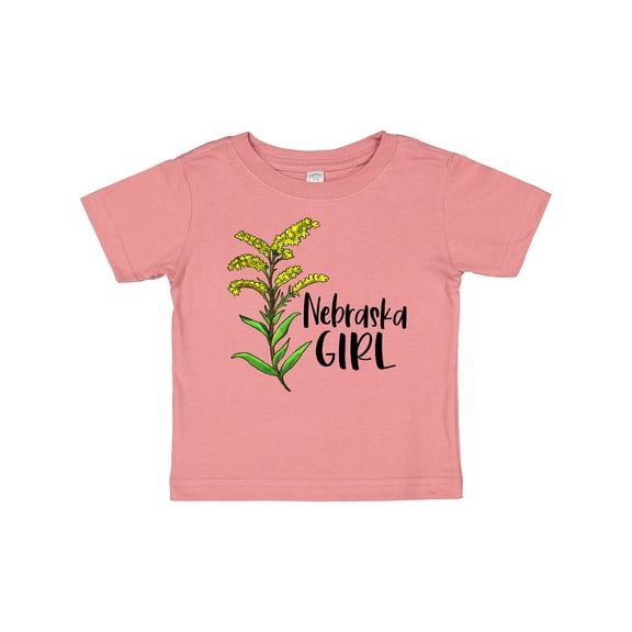 Inktastic Nebraska Girl Goldenrod Flower Girls Baby T-Shirt
