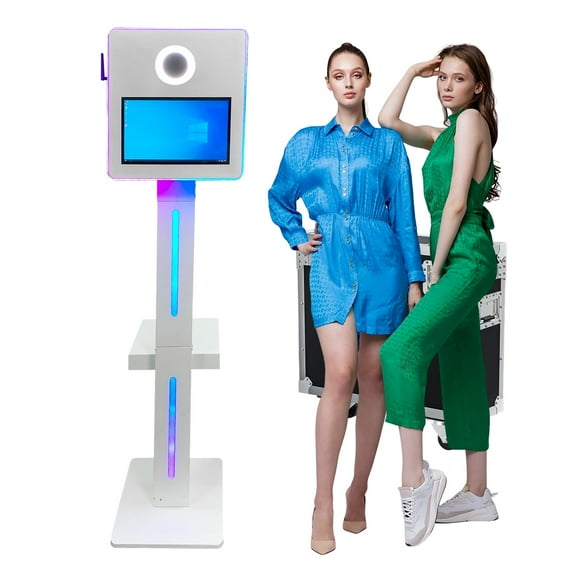 WideMeet 15.6inch Touch Screen Selfie Photobooth Machine with RGB Light for Wedding Event Party