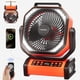 thumbnail image 1 of Ventilador de camping Socool de 2000 mAh con luz remota de 112 horas y 8 velocidades, 1 of 7