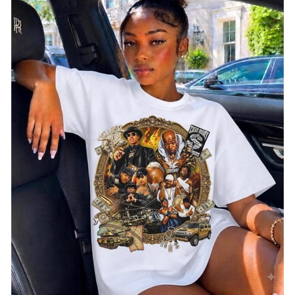 90s Vintage Style Cash Money Records Bootleg Rap Graphic T-Shirt - Retro Hip Hop Streetwear Tee