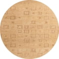 thumbnail image 1 of Ahgly Company Indoor Round Abstract Orange Solid Area Rugs, 4' Round, 1 of 6