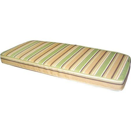 Serenity Green Stripe Settee Cushion