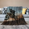 thumbnail image 2 of Orinice Motocross Blanket, 3D Printed Flannel Throw Blanket,Super Soft Cozy Fuzzy Warm Throws,for Nap Blanket, Couch and House Decor Gift Idea  40x50in, 2 of 6