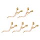 thumbnail image 1 of 10 Juegos 5mm Cuero Cordón Extremo Tapas con Langosta Cierres y Extensor Cadena para Bricolaje Unique Bargains Claro Dorado, 1 of 7