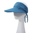 thumbnail image 2 of Riforla Women Men Summer Western Cowboy Hat Shapeable Straw Hat Hollowed Out Sun Hat Beach Hats for Women Sky Blue, 2 of 5
