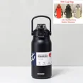 thumbnail image 1 of Botella térmica de gran capacidad, botella de agua térmica de acero inoxidable con pajita, taza térmica para agua fría y caliente, taza de vacío para exteriores, 1 of 6