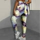 thumbnail image 1 of MKLEKYY Leggings de yoga para mujer, con estampado de cintura alta, elásticos, para fitness, 1 of 4
