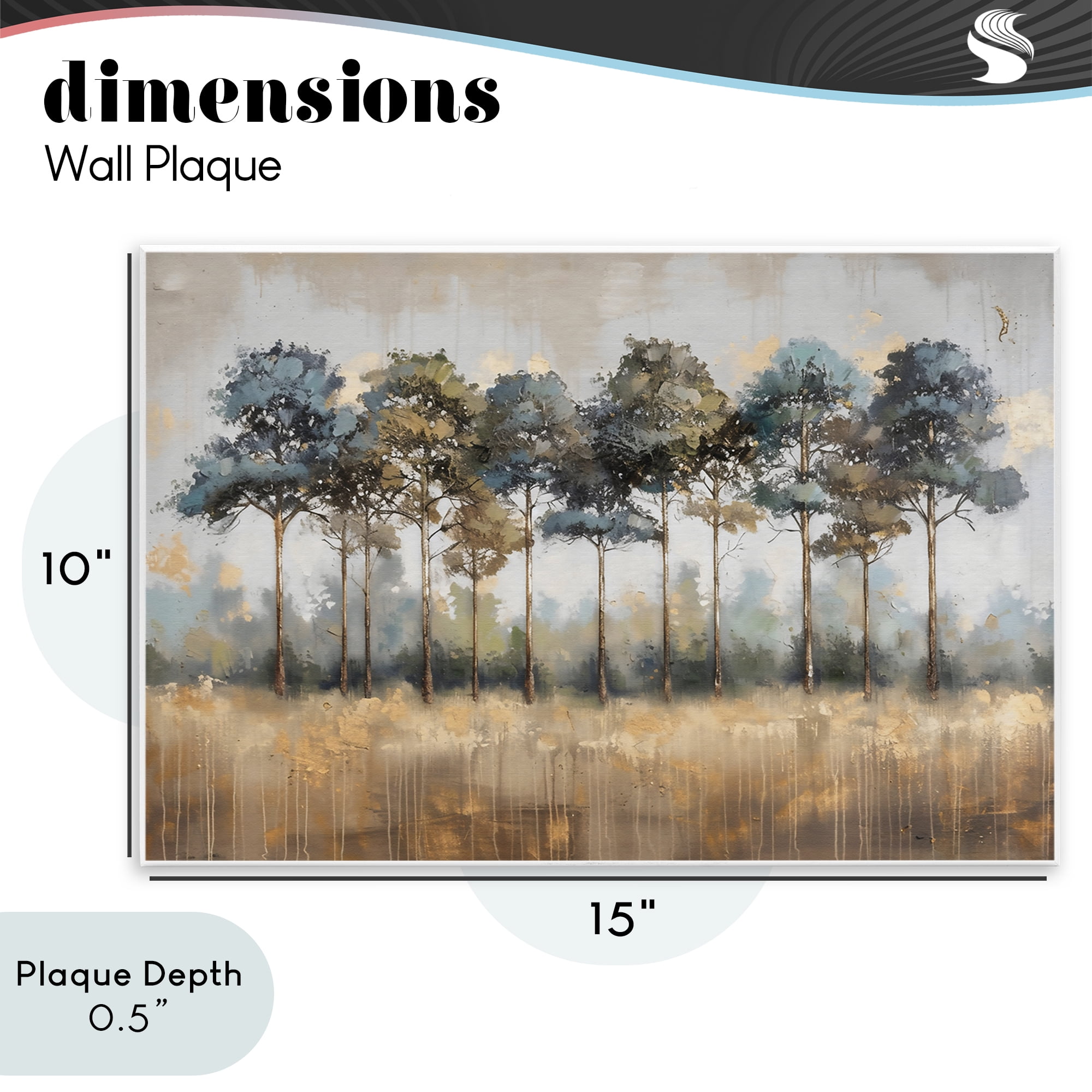 Stupell Industries Green & Blue Forest Grove Wall Plaque Art, design by Creative Studio