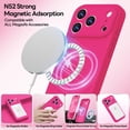 thumbnail image 2 of Funda de Silicona Premium, Forro de Microfibra, a Prueba de Golpes, para iPhone 17 Pro Max 6.9", Rosa Intenso, 2 of 7