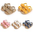 thumbnail image 2 of Infant Baby Girls Summer Sandals with Flower Soft Sole Newborn Toddler First Walker Crib Dress Shoes, 2 of 6
