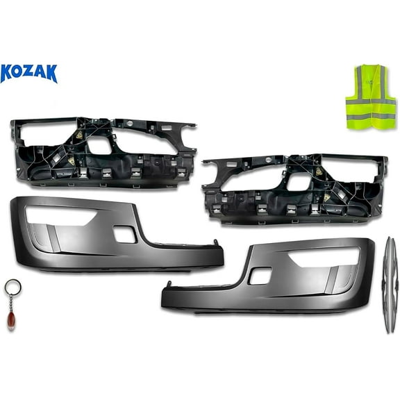 Bumper Corner Outer Paint with Fog Hole & Inner Bumper Reinforcement Set Compatible with 579 2022