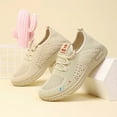 thumbnail image 2 of Fashion Spring Summer Women Sports Shoes Flat Bottom Anti Slip Soft Hollow Upper Solid Color Casual Wide Swim Shoes Women, 2 of 7