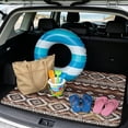 thumbnail image 2 of Jeiento Aztec Leopard Stripe Car Trunk Mat All Season Cargo Protector Universal Fit Floor Mat Western Auto Accessories, 2 of 7
