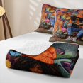 thumbnail image 4 of spefrowx Black Girl Reading Quilt King for Teens, Orange Graffiti Art Wall King Coverlet Set, 3pcs, 4 of 7