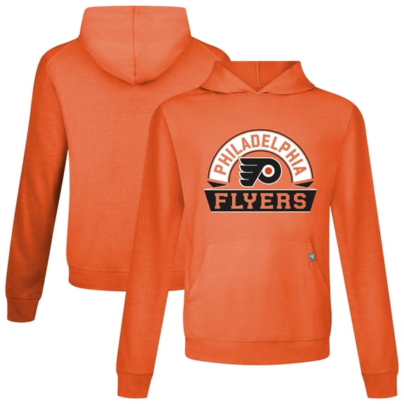 Men's Levelwear Orange Philadelphia Flyers Relay Banner Arch Pullover Hoodie