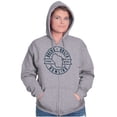 thumbnail image 4 of Wisconsin Weekend Funny Home State Unisex Fleece Graphic Zip Up Hoodie Brisco Brands 2X, 4 of 5