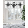 thumbnail image 5 of Triangle Combination Pattern Valances for Windows Black Grey White Retro Decor Valance Rod Pocket Short Window Treatments Curtains for Kitchen Bathroom Living Room Bedroom, 42 x 12 Inch, 5 of 7