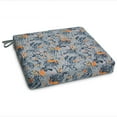 thumbnail image 2 of Classic Accessories Vera Bradley by  Water-Resistant Patio Seat Cushion Rain Forest Toile Gray/Gold 21"L x 19"D x 3"Thick, 2 of 5