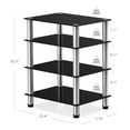 thumbnail image 3 of FITUEYES AV Component 4-Tier Media Stand Audio Rack Entertainment Shelves TV Stand for Video Components, Stereo Equipment and Gaming Consoles, 3 of 7