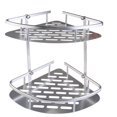 thumbnail image 2 of Aluminum 2-tier Bathroom Corner Storage Rack Organizer Shower Shelf (Silver), 2 of 6
