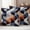 Dark Blue Dark Yellow Light Gray, variant on Navy Blue Burnt Orange Outdoor Waterproof Pillow Covers, Geometric Retro Abstract Decorative Square Throw Pillowcase Sofa Cushion Sham for Patio/Couch/Chair, 20"x20" 2 Pack