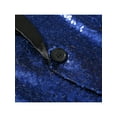 thumbnail image 5 of Caoirhny Men's Shiny Sequin Blazer, One Button Tuxedo Suit Jacket for Party, Wedding, Banquet, Prom, 5 of 7