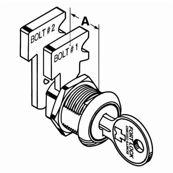 Compx Fort Cabinet and Drawer Dead Bolt Locks,Silvr MFW23010-KD