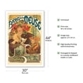 thumbnail image 2 of Beer of the Muse (Biéres de la Meuse) - Vintage French Advertising Poster by Alphonse Mucha c.1897 - Fine Art Matte Paper Print (Unframed) 30x44in, 2 of 4